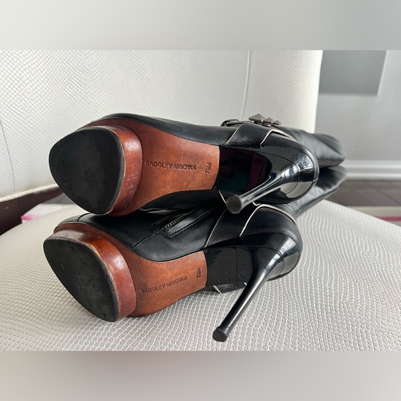 Badgley Mischka sexy black calf leather boots - Picture 11 of 15